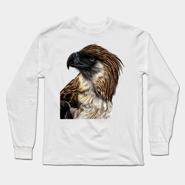 Philippine eagle Long Sleeve T-Shirt by lorendowding